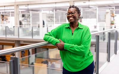 Dr. Faith Osier, an award-winning Kenyan immunologist, pediatrician and educator, at her office in the Sir Alexander Fleming Building at Imperial College London in London, United Kingdom.