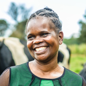 Coletta Kemboi on her farm in Eldoret City, Kenya.